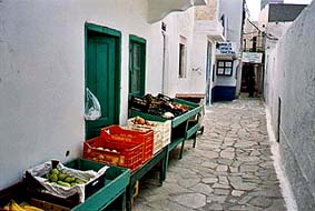 Calle del viejo mercado de Naxos